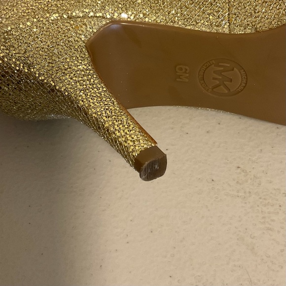 Michael Kors Dorothy Flex Pumps Glitter Gold Sz 6M - Picture 8 of 10